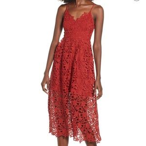 Astr The Label Lace Midi Dress
